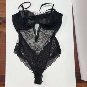 Victoria's Secret Black Lace Chemise
